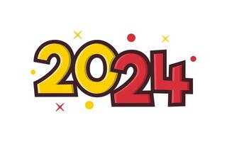 Modern vector graphic of 2024 logo happy new year, text 2024 template vector editable and resizable EPS 10