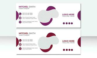 Creative Email Signature Design Template for Business. vector