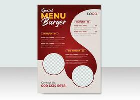 Food Menu Design Food Order, healthy food business online promotion flyer with abstract background vector