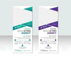 Creative clean and corporate Business roll up banner template design, Roll up banner stand vector minimal design.