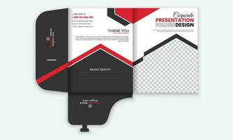 Creative business presentation folder design template. vector