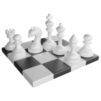 Schach Clip Art Karikatur Design Symbol isoliert auf transparent Hintergrund, 3d machen Schach Konzept png