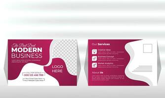 Creative and professional corporate post card design template vector