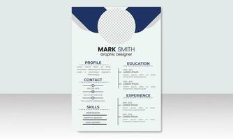 Creative resume template design and a4 cover letter vector Minimalist resume cv template.