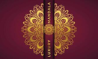 Luxury ornamental mandala design background in gold color vector. vector