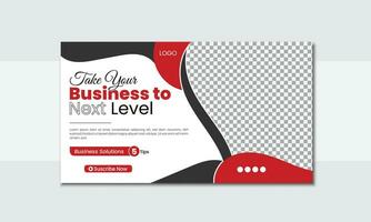 Editable video thumbnail design. Customizable web banner template and thumbnail. vector