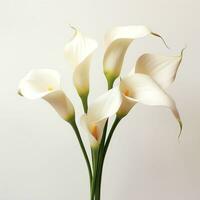 AI generated delicate calla llily real photo photorealistic stoc