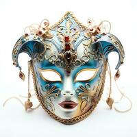 AI generated carnival mask over white background photo