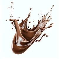 AI generated Chocolate splash real photo photorealistic stock