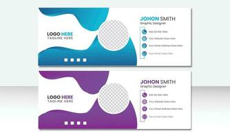 Professional Email Signature template modern layout, Email Signature Template in Vector. vector