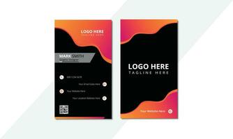 Vector abstract Clean and simple Business Card Template, Vertical business card print template.