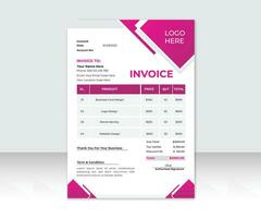 Bill form business invoice and Office bill Design, Minimal Corporate Business Invoice design template. vector