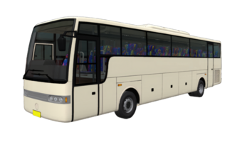 ai gegenereerd comercial toerist bus model, geïsoleerd Aan transparant achtergrond png