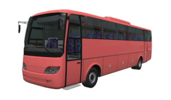 ai generiert kommerziell Tourist Bus Attrappe, Lehrmodell, Simulation, isoliert auf transparent Hintergrund png