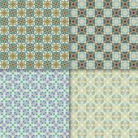 Four geometric seamless patterns. Can be used on textiles, wallpapers, surfaces, venue designs and as a background for cards and invitations vector