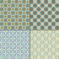 Four geometric seamless patterns. Can be used on textiles, wallpapers, surfaces, venue designs and as a background for cards and invitations vector