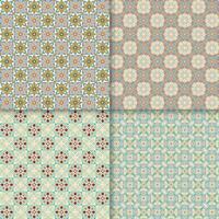 Four geometric seamless patterns. Can be used on textiles, wallpapers, surfaces, venue designs and as a background for cards and invitations vector