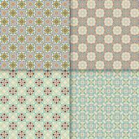 Four geometric seamless patterns. Can be used on textiles, wallpapers, surfaces, venue designs and as a background for cards and invitations vector