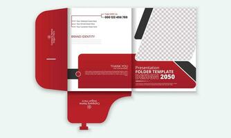 Modern Corporate business presentation folder design template fully editable vector file.