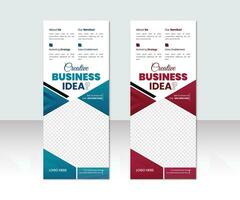 Modern Corporate Roll Up Banner Signage Standee Template, Creative Business X Banner Design Layout vector