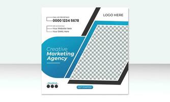 Corporate Social media post design template, social media post banner design template. vector