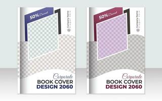 moderno resumen creativo elegante bi doblez libro diseño de portada disposición, creativo folleto cubrir diseño modelo. vector