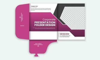 Minimal simple Corporate business presentation folder design template. vector