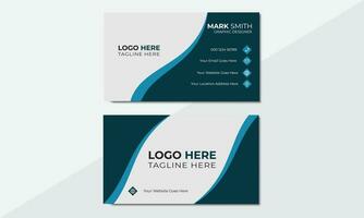 Modern and minimalist business card vector design template. Horizontal layout, editable business card vector, Print ready.