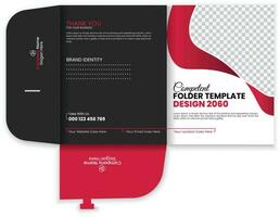 Business presentation folder design template colorful and modern vector layout.