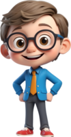 AI generated Cartoon boy with occupation illustration, cute little worker graphic, diverse professions artwork, boy in uniform design, career exploration concept, occupation character illustration png