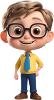 AI generated Cartoon boy with occupation illustration, cute little worker graphic, diverse professions artwork, boy in uniform design, career exploration concept, occupation character illustration png