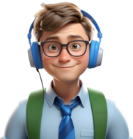 AI generated Cartoon boy with occupation illustration, cute little worker graphic, diverse professions artwork, boy in uniform design, career exploration concept, occupation character illustration png