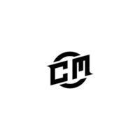 CM Premium esport logo design Initials vector