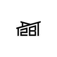 ZB Initial Letter in Real Estate Logo concept vector