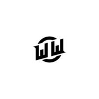 WW Premium esport logo design Initials vector