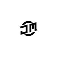 JM Premium esport logo design Initials vector