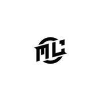 ML Premium esport logo design Initials vector