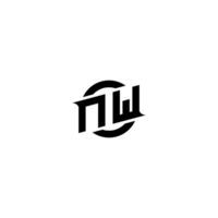 NW Premium esport logo design Initials vector