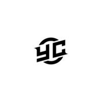 YC Premium esport logo design Initials vector