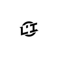 LI Premium esport logo design Initials vector