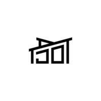 JO Initial Letter in Real Estate Logo concept vector
