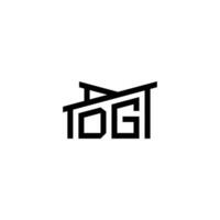 DG Initial Letter in Real Estate Logo concept vector