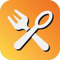 Cutlery  Vector Glyph Gradient Background Icon For Personal And Commercial Use.