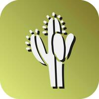 Cactus  Vector Glyph Gradient Background Icon For Personal And Commercial Use.