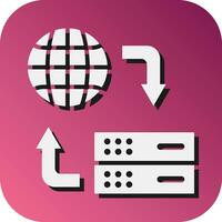 Hosting  Vector Glyph Gradient Background Icon For Personal And Commercial Use.
