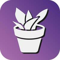 Snake Plant  Vector Glyph Gradient Background Icon For Personal And Commercial Use.