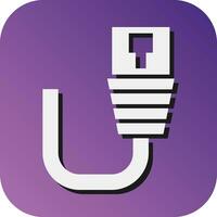 Ethernet  Vector Glyph Gradient Background Icon For Personal And Commercial Use.