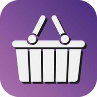 Basket  Vector Glyph Gradient Background Icon For Personal And Commercial Use.