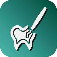 Root Canal  Vector Glyph Gradient Background Icon For Personal And Commercial Use.