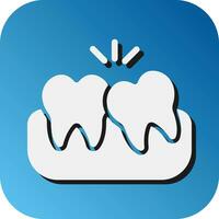 Wisdom Tooth  Vector Glyph Gradient Background Icon For Personal And Commercial Use.